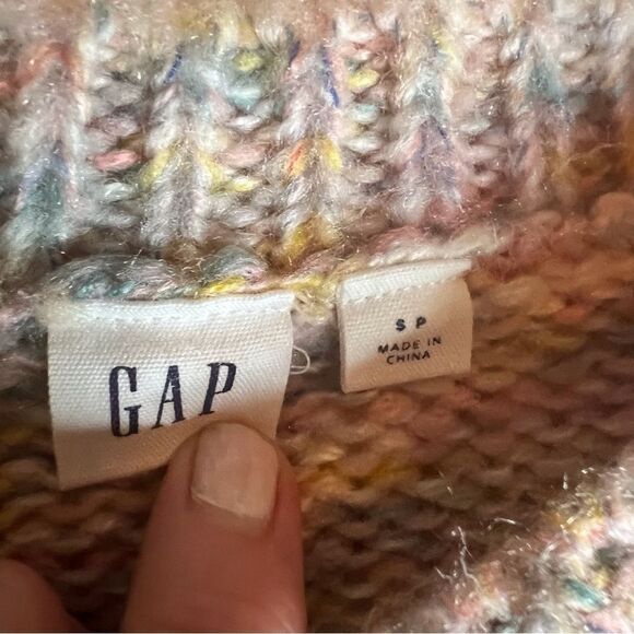 Gap Multicolor Knit Sweater Pastel Crew Neck Pullover Cozy Cute Size S - Picture 5 of 5
